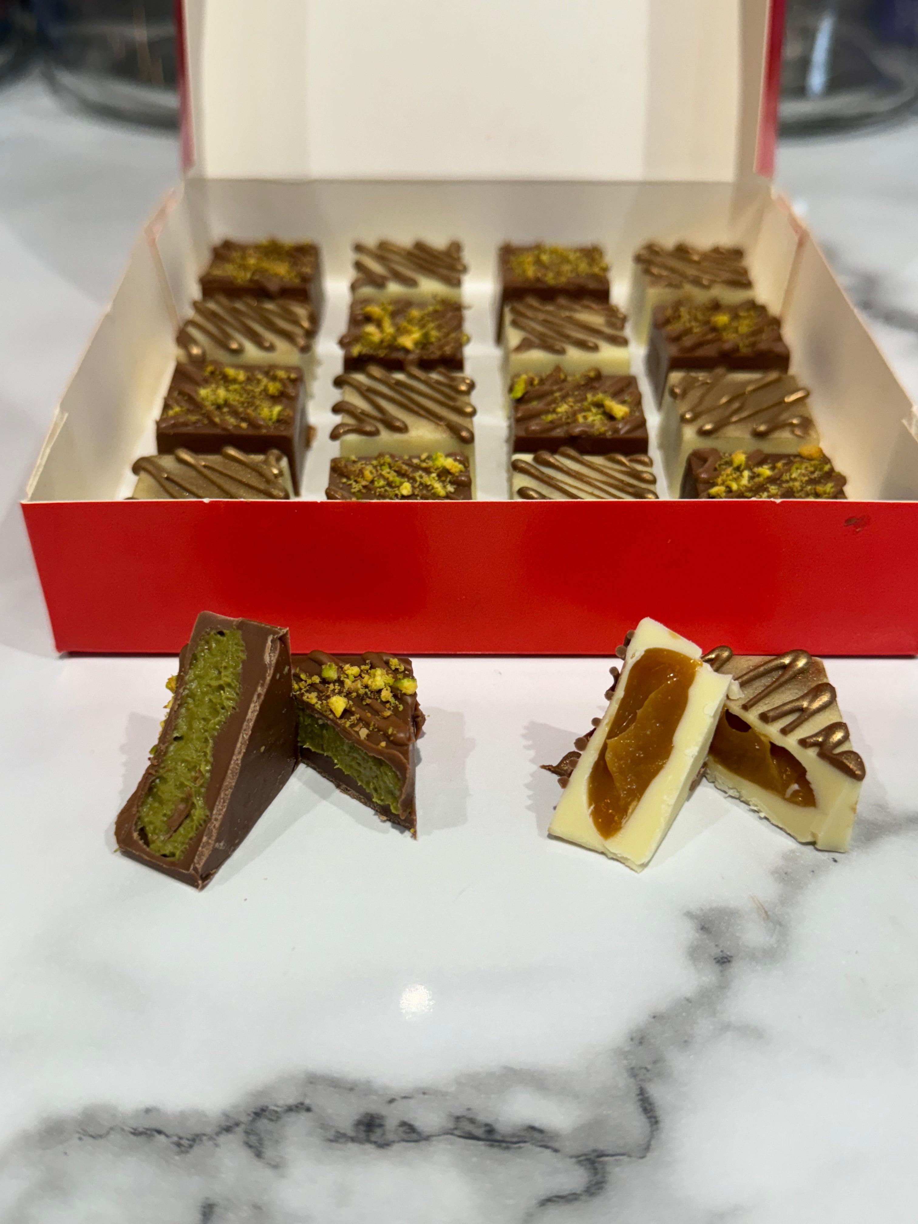 Mini Dubai Chocolate/Salted Caramel Bites (2 boxes for £20)
